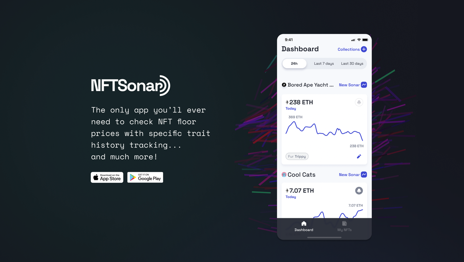 NFTSonar — track NFT floor prices with trait-specific history